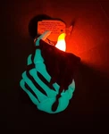 Bath & Body Works Light Up Skeleton Hand Candle Music Glows Pocketbac Holder. Fixed Price $13.99.