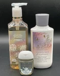 Bath & Body Works Snowflakes Cashmere, Lotion, Hand Soap, Gel Set. Fixed Price $18.00.