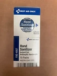 Smartcompliance First Aid Cabinet Refill, Hand Sanitizer Packets 10 Boxes. Fixed Price $10.00.