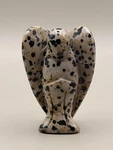 Natural 2" Dalmatian Jasper Stone Handcarved Gemstone Angel. Fixed Price $7.00.