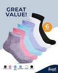 Pembrook Ankle Diabetic Socks For Women & Men 6 Pairs Wide Non Binding. Fixed Price $23.99.