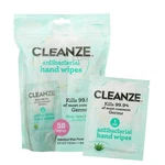 Cleanze Antibacterial Hand Sanitizing Wipes W/ Aloe, 50 Unscented Ind. Packets. Fixed Price $13.76.