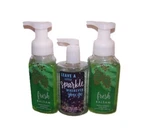 Fresh Balsam & Sparkle Wherever You Soap Sanitizer Bath Body Works 3 Piece Set. Fixed Price $31.75.