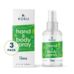 Lime Set 2 - Pack Of 3 Scented Hand Sanitizer Spray (3x3 Fl. Oz.). Fixed Price $24.88.