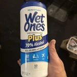 (12) Wet Ones Hand Sanitizing Wipes Plus 70% Alc. 50 Sealed Exp 03/2023. Fixed Price $50.00.