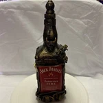 Unique Hand Made Refillable Steam Punk Bottle Jack Daniels Fire. Fixed Price $80.00.