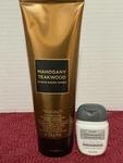 Bath & Body Works Mahogany Teakwood Set Cream, Moisturizing Hand Sanitizer. Fixed Price $12.00.