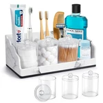 Tucao Bathroom Counter Organizer With 3pcs Qtip Holder, Marble Toothbrush Hol.... Fixed Price $41.91.