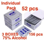 Wet Wipes Xl Towel %75 Alcohol Individual Pack 52 Pcs Per Box,156 (3 Boxes). Fixed Price $35.00.