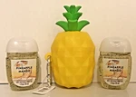 Pineapple Pocketbac Hand Sanitizer Holder + Gels Bath Body Works Key Chain 3 Pc. Fixed Price $22.99.