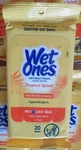 Wet Ones Antibacterial Hand Wipes Tropical Splash 20-count. Fixed Price $7.95.