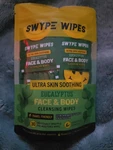 Swype Wipes Eucalyptus Face/body Cleansing Individual 30ct 5.7in X 7.8in. Fixed Price $8.00.