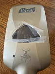 Purell Touch Free Hand Sanitizer Dispenser, Gold & Black, No. 601.1.. Fixed Price $18.04.