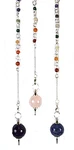 Set Of 6 Random Chakra Gemstone Ball Pendulums 12" Crystal Healing Divination. Fixed Price $38.99.