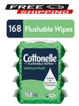 Cottonelle Gentle Plus Flushable Wet Wipes, 4 Flip-top Packs. Fixed Price $11.85.