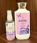 New Bath & Body Works Butterfly 10 Oz Shower Gel+3 Anti-bacterial Hand Spray. Fixed Price $25.00.