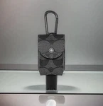 New Coach Keychain Hand Sanitizer Holder Container Charm Signature Black C5593. Fixed Price $43.95.