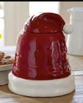 Pottery Barn Santa Hat Cookie Jar New In Box. Fixed Price $129.00.