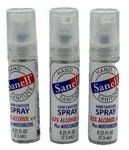 Lot Of 3 - Sanell Spray Hand Sanitizer 0.25oz Blts-kills 99% Germs New. Fixed Price $12.14.