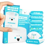 Impossibly Compact Travel Flushable Wipes - 99.5% Water 6 Count (pack Of 8). Fixed Price $21.82.