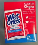 Wet Ones Antibacterial Fresh Scent Hand Wipes - 24 Count. Fixed Price $5.84.