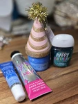 Bath & Body Works Party Hat Pocketbac Happy Birthday Bundle Lip Scrub Lotion. Fixed Price $36.00.