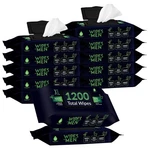 Soft Mint Scented Flushable Wipes For Men - 12 Pack (1200) Plant Based Face A.... Fixed Price $56.28.