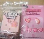 B.pure Hand Sanitizer Charm Case Pink Silicone Keyring Holder Plus Extra Charms. Fixed Price $10.50.
