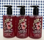3x Bath Body Works Anti-bacterial Hand Pump Sanitizer Winter Candy Apple. Fixed Price $29.50.