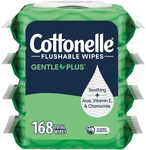 Gentleplus Flushable Wet Wipes With Aloe & Vitamin E, 4 Flip-top Packs, 42. Fixed Price $11.85.