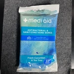 Medi Aid Antibacterial Sanitizing Hand Wipes Cucumber Tea Tree Vol Discount Nos. Fixed Price $14.49.